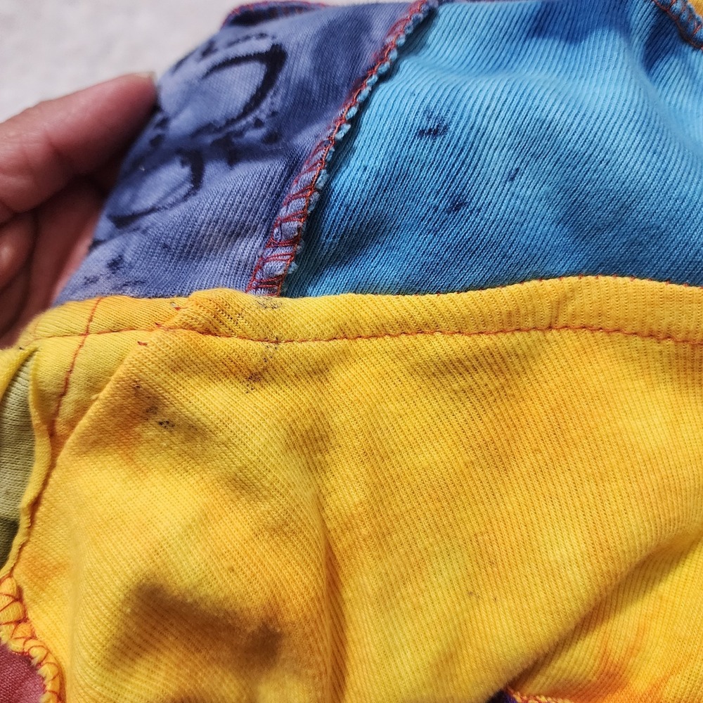 Rising International Hoodie XL Tie Dye Patchwork Sun Celestial Hippie Artsy Boho - Picture 12 of 12